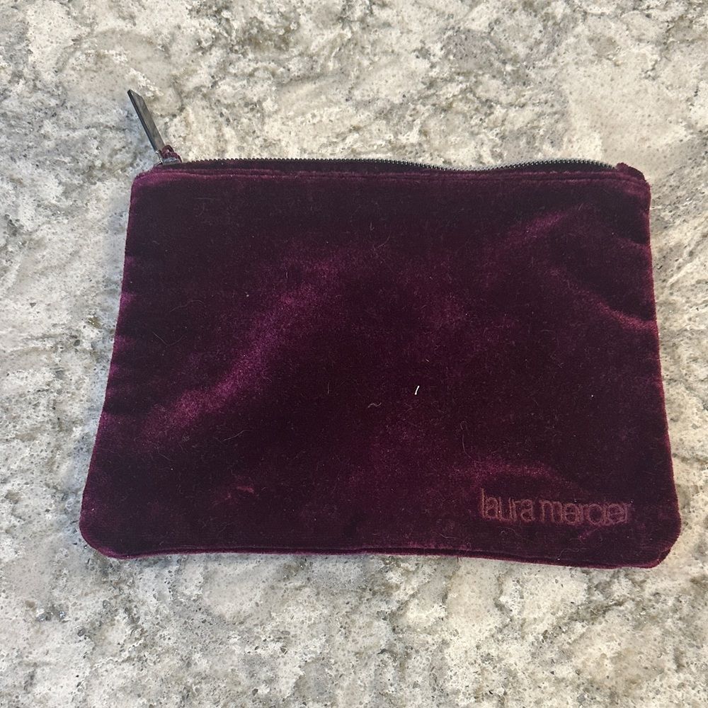 Laura Mercier Deep Plum Velvet Pouch